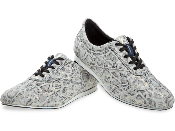 Mod. 183-435: Diamant Ladies Dance Shoes - Sølv / Leopard