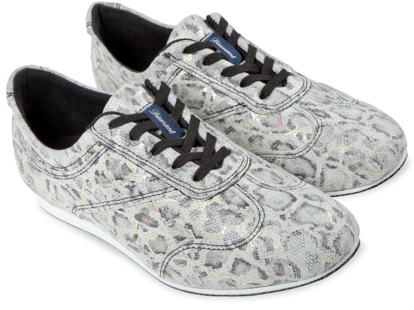 Mod. 183-435: Diamant Ladies Dance Shoes - Sølv / Leopard