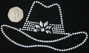 SC338: Swarovski krystallmotiv - Cowboy Hat 2