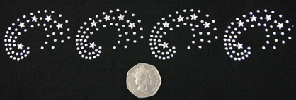 SC416: Swarovski Krystallmotiv - 4 Swirls