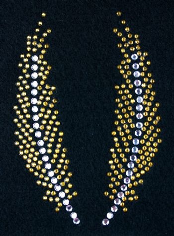 707-twin-goldfeathers.jpg SC707: Swarovski krystallmotiv - Twin Goldfeathers