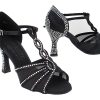S1009CC-Black-Satin.jpg S1009CC: Very Fine Dancesport Shoes - Ladies Crystal Collection shoes