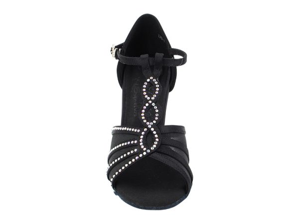 S1009CC-Black-Satin-3.jpg S1009CC: Very Fine Dancesport Shoes - Ladies Crystal Collection shoes
