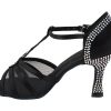 S1009CC-Black-Satin-4.jpg S1009CC: Very Fine Dancesport Shoes - Ladies Crystal Collection shoes