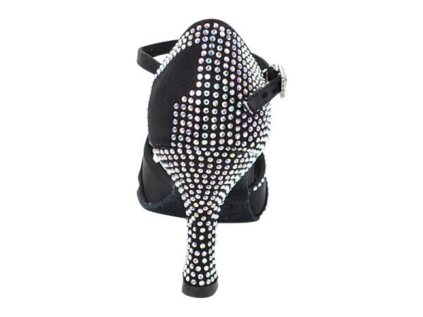 S1009CC-Black-Satin-5.jpg S1009CC: Very Fine Dancesport Shoes - Ladies Crystal Collection shoes