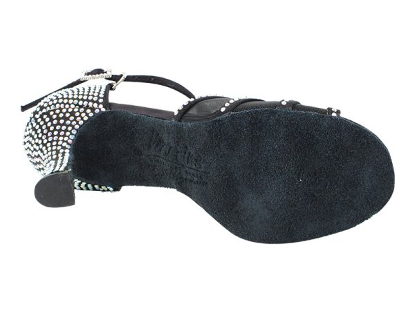 S1009CC-Black-Satin-7.jpg S1009CC: Very Fine Dancesport Shoes - Ladies Crystal Collection shoes