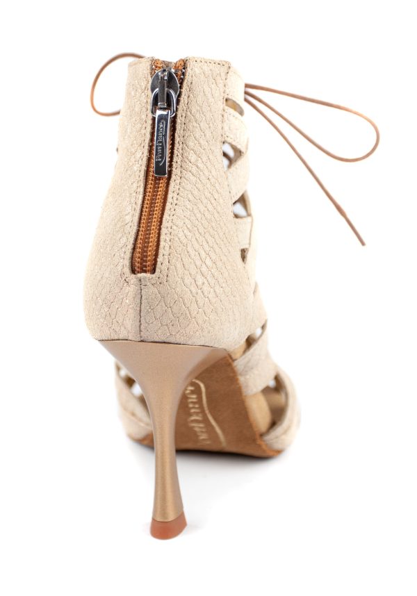 PortDance dansesko modell PD804 - Beige Gold Snake