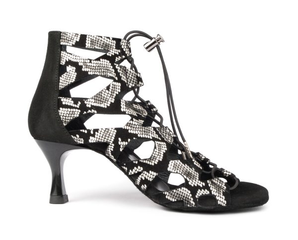 PortDance dansesko modell PD804 - Black & White Snake