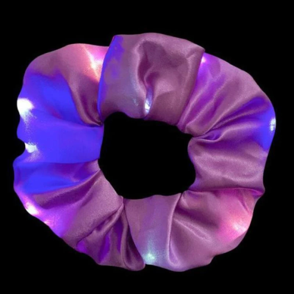 Lilla - Hårstrikk med LED-lys Hårstrikk med LED-lys