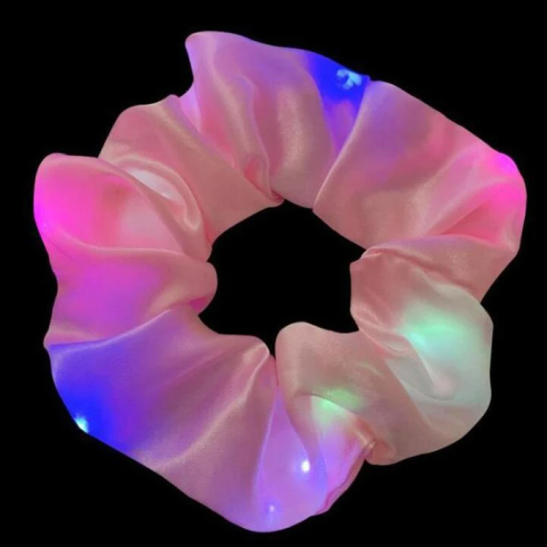 Rosa - Hårstrikk med LED-lys Hårstrikk med LED-lys